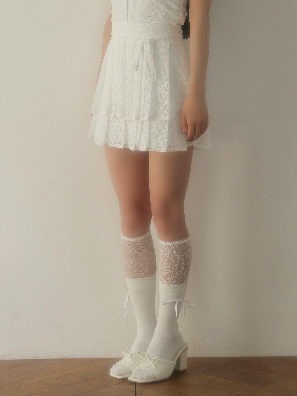 【BUBBLES】ティアードプリーツスカパン