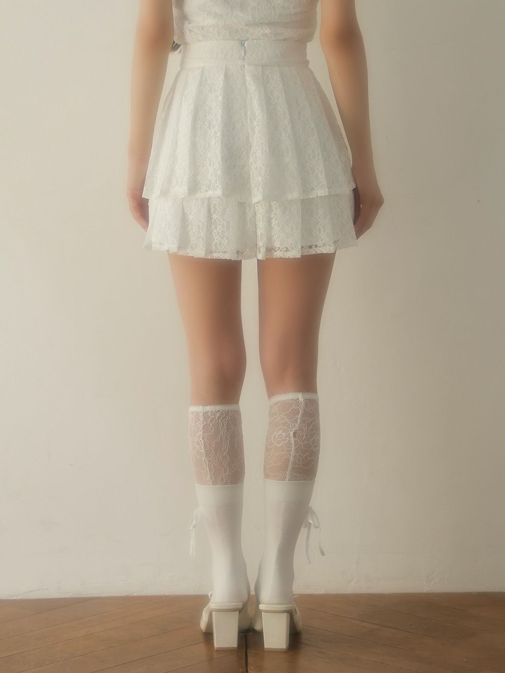 【BUBBLES】ティアードプリーツスカパン