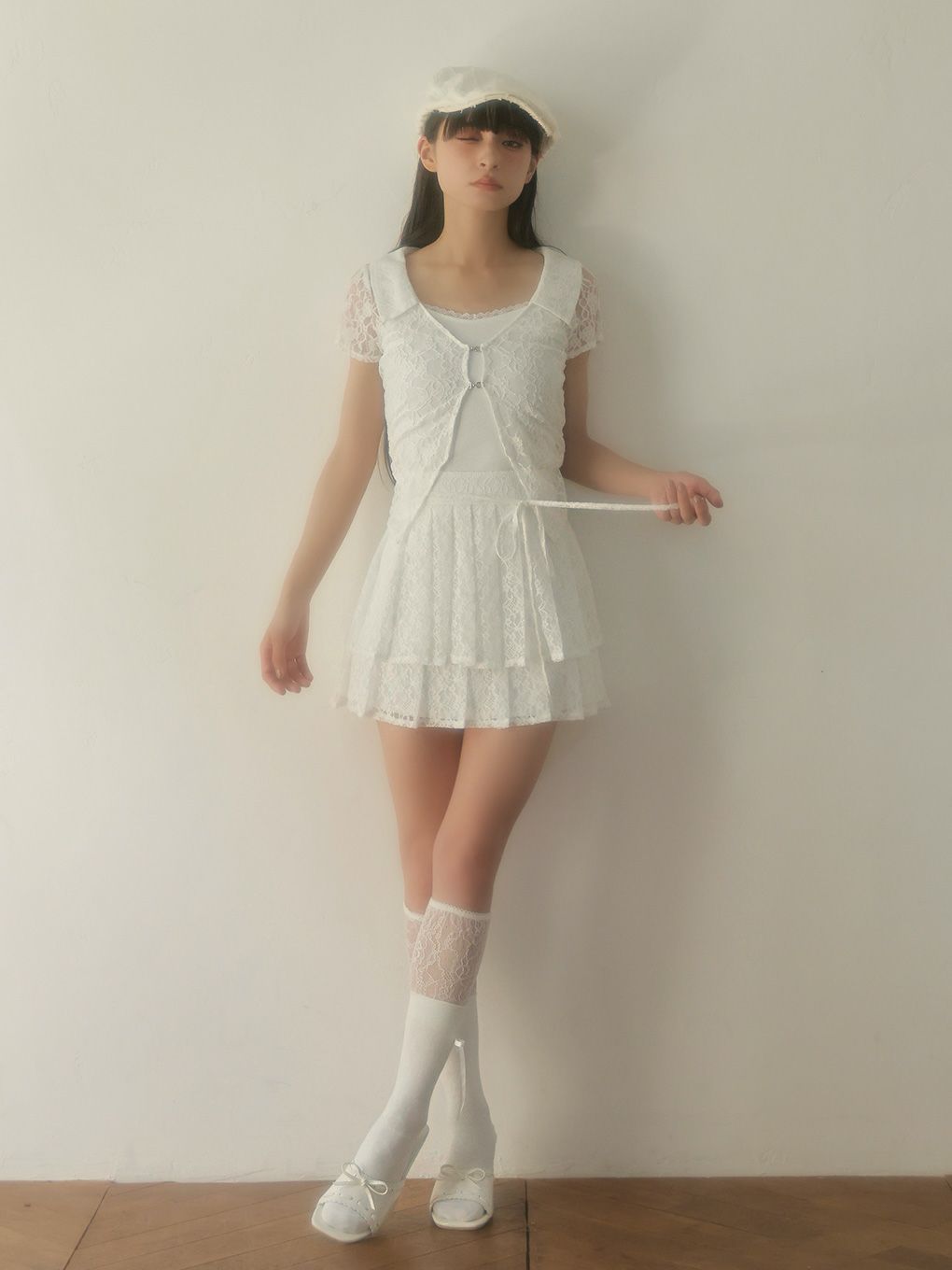 【BUBBLES】ティアードプリーツスカパン