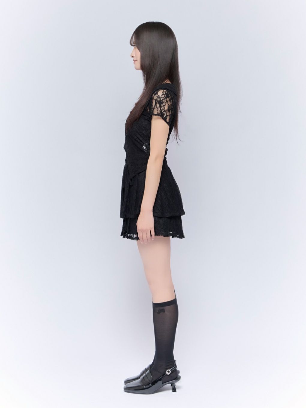 【BUBBLES】ティアードプリーツスカパン