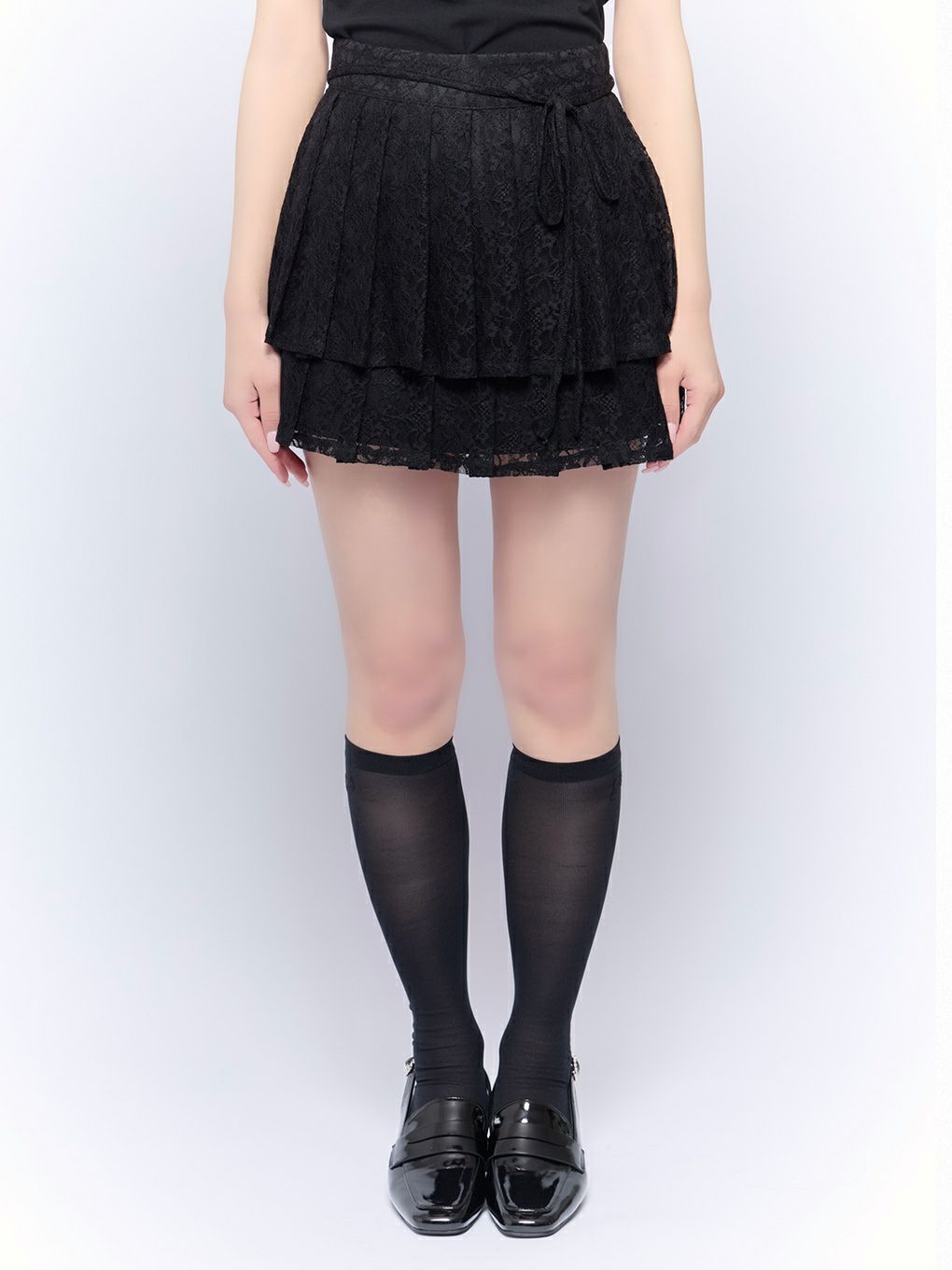 【BUBBLES】ティアードプリーツスカパン