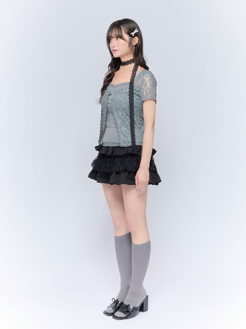 BUBBLES bubbles シャギーレースアンサンブル BUBBLES】レースアンサンブル | sparkling mall online store
