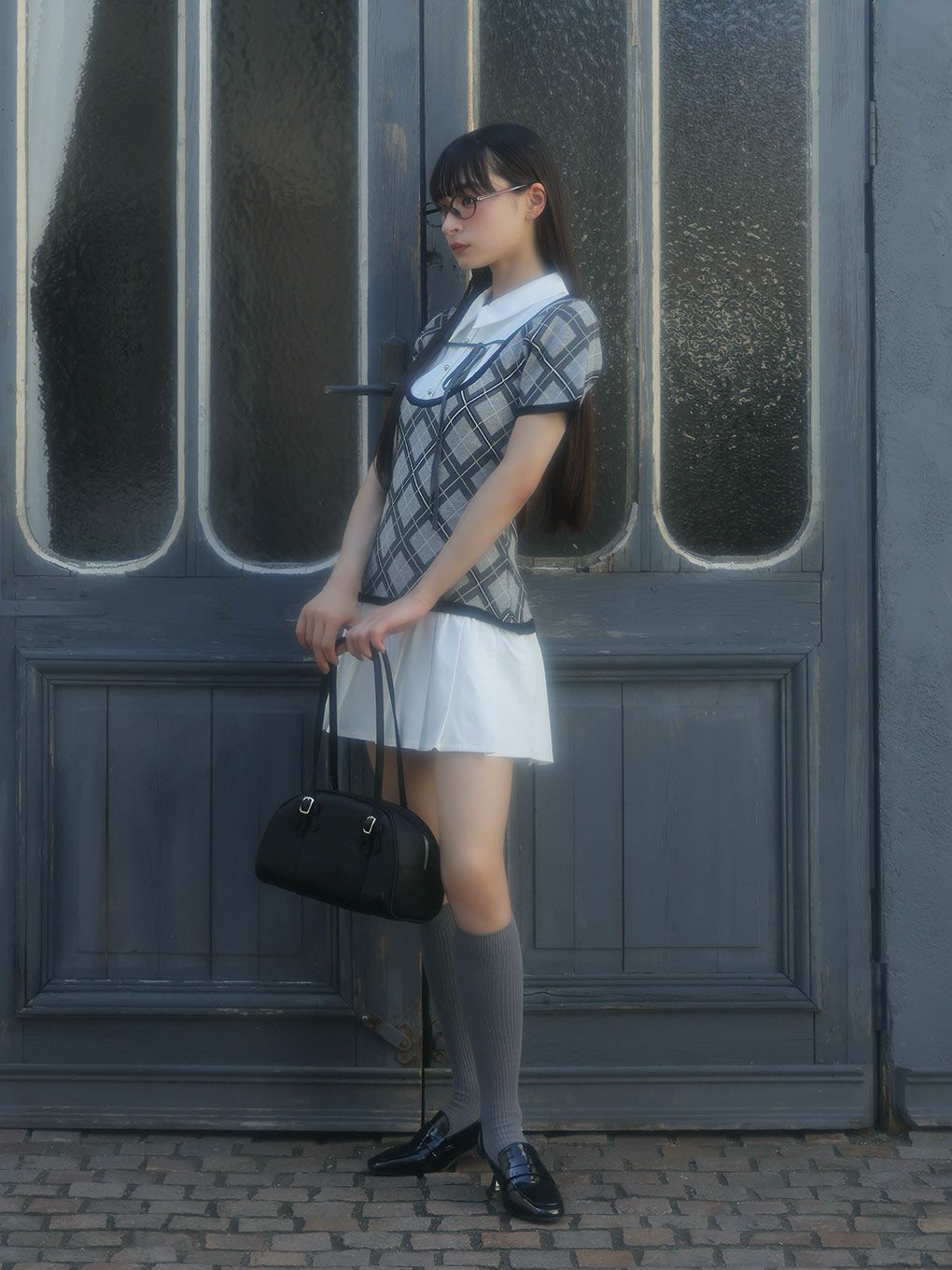 【BUBBLES】スクールガーリーリボンワンピース