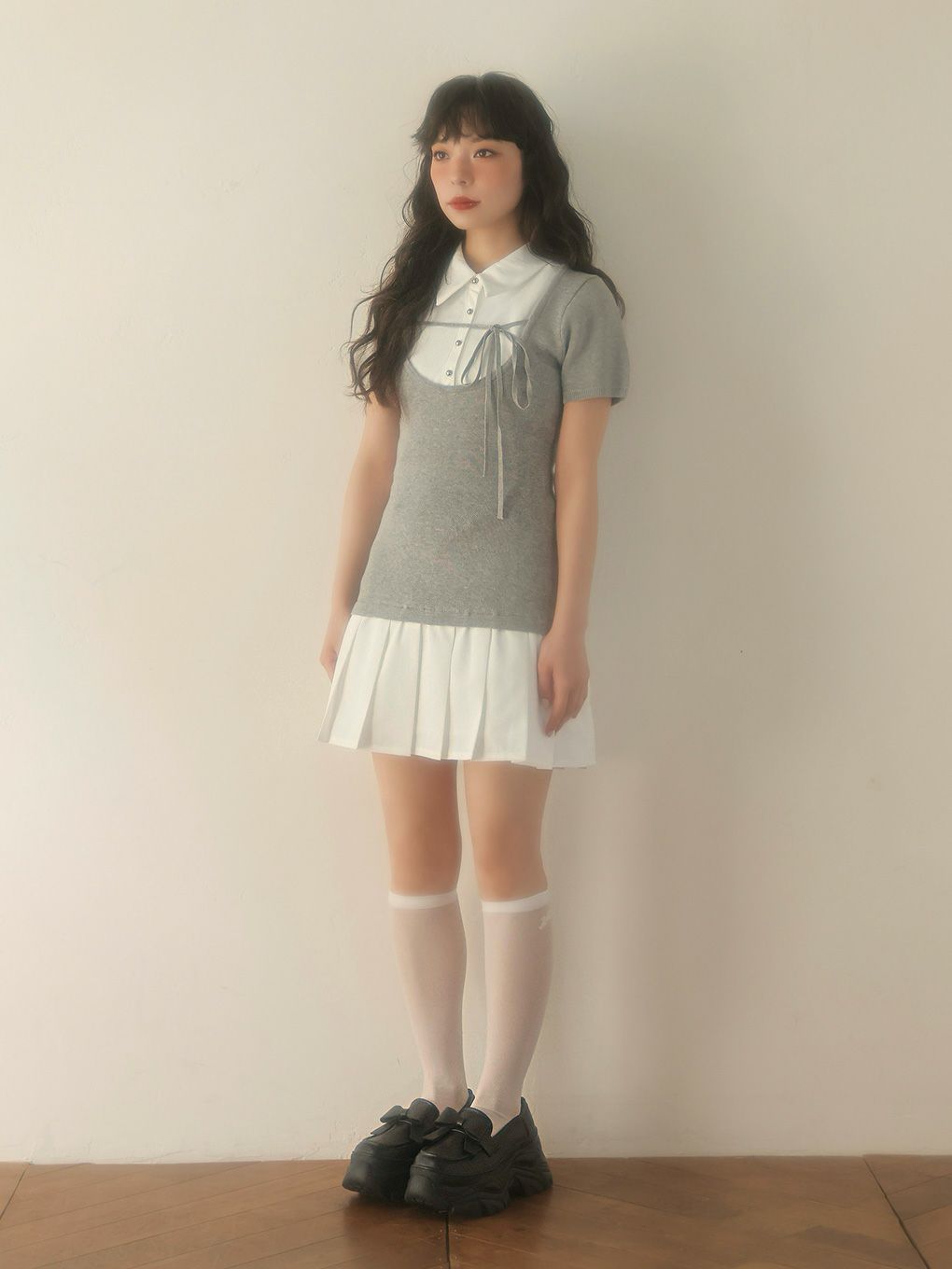 【BUBBLES】スクールガーリーリボンワンピース