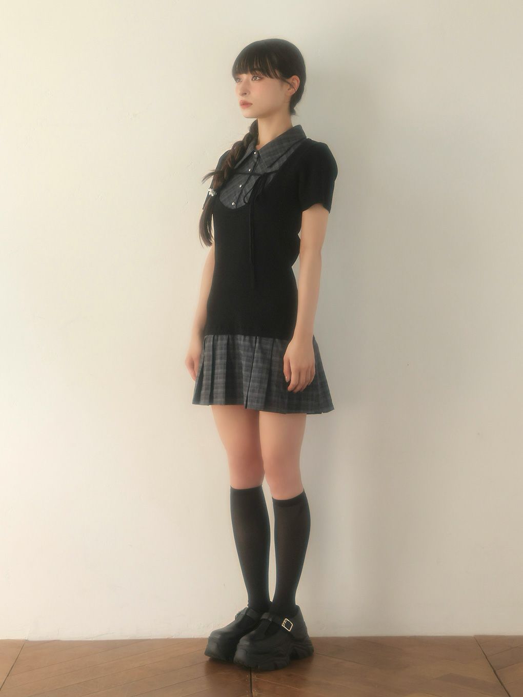 【BUBBLES】スクールガーリーリボンワンピース