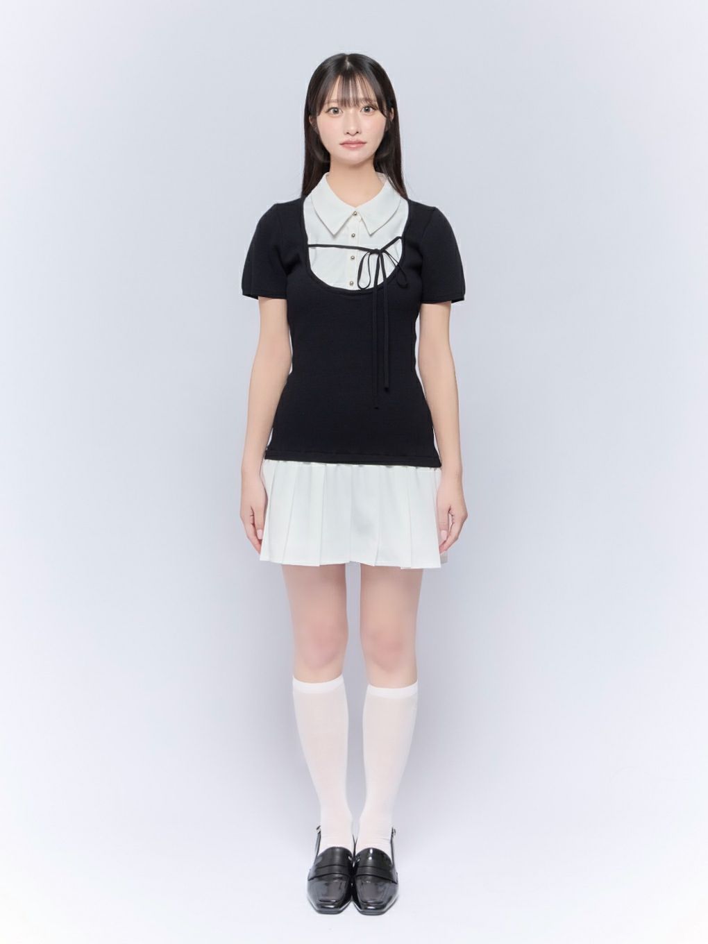 【BUBBLES】スクールガーリーリボンワンピース