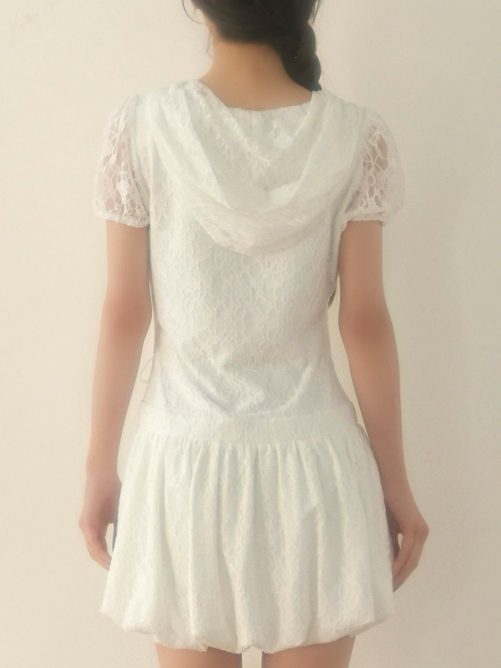 【BUBBLES】レースパーカーバルーンワンピース