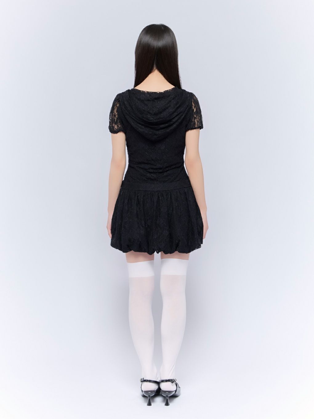 【BUBBLES】レースパーカーバルーンワンピース