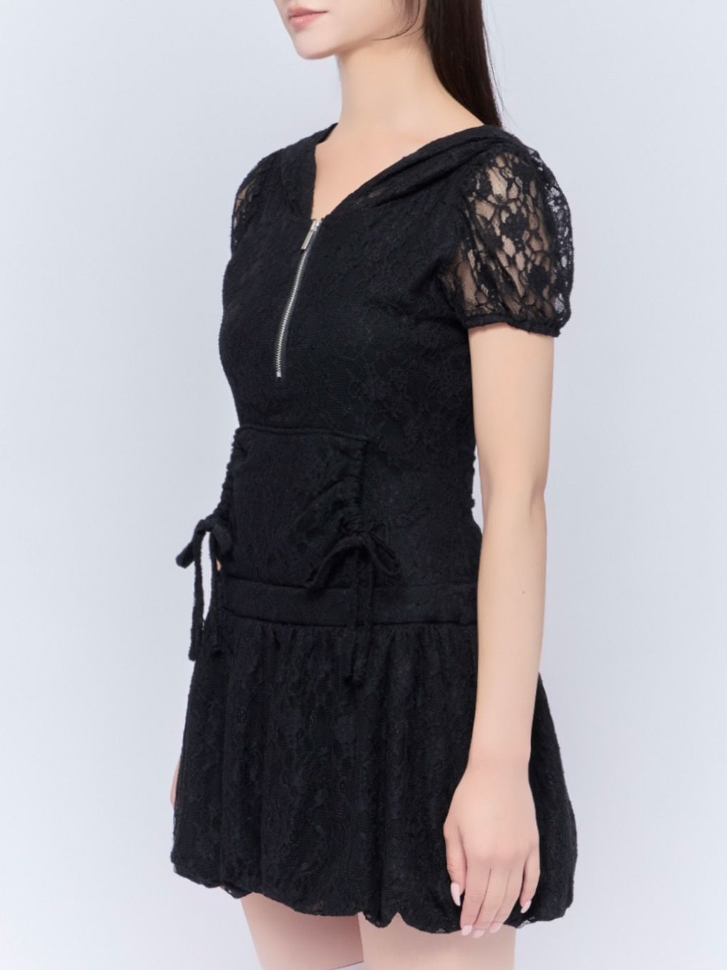 【BUBBLES】レースパーカーバルーンワンピース