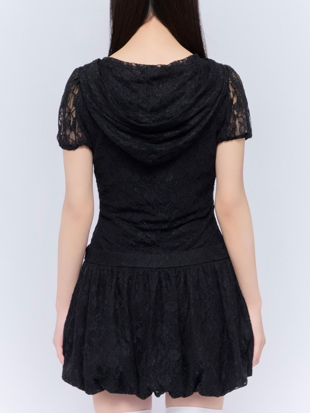 【BUBBLES】レースパーカーバルーンワンピース