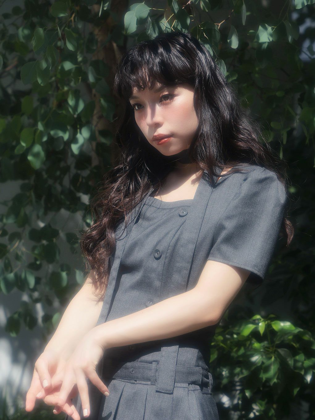 【BUBBLES】スクエアプリーツワンピース