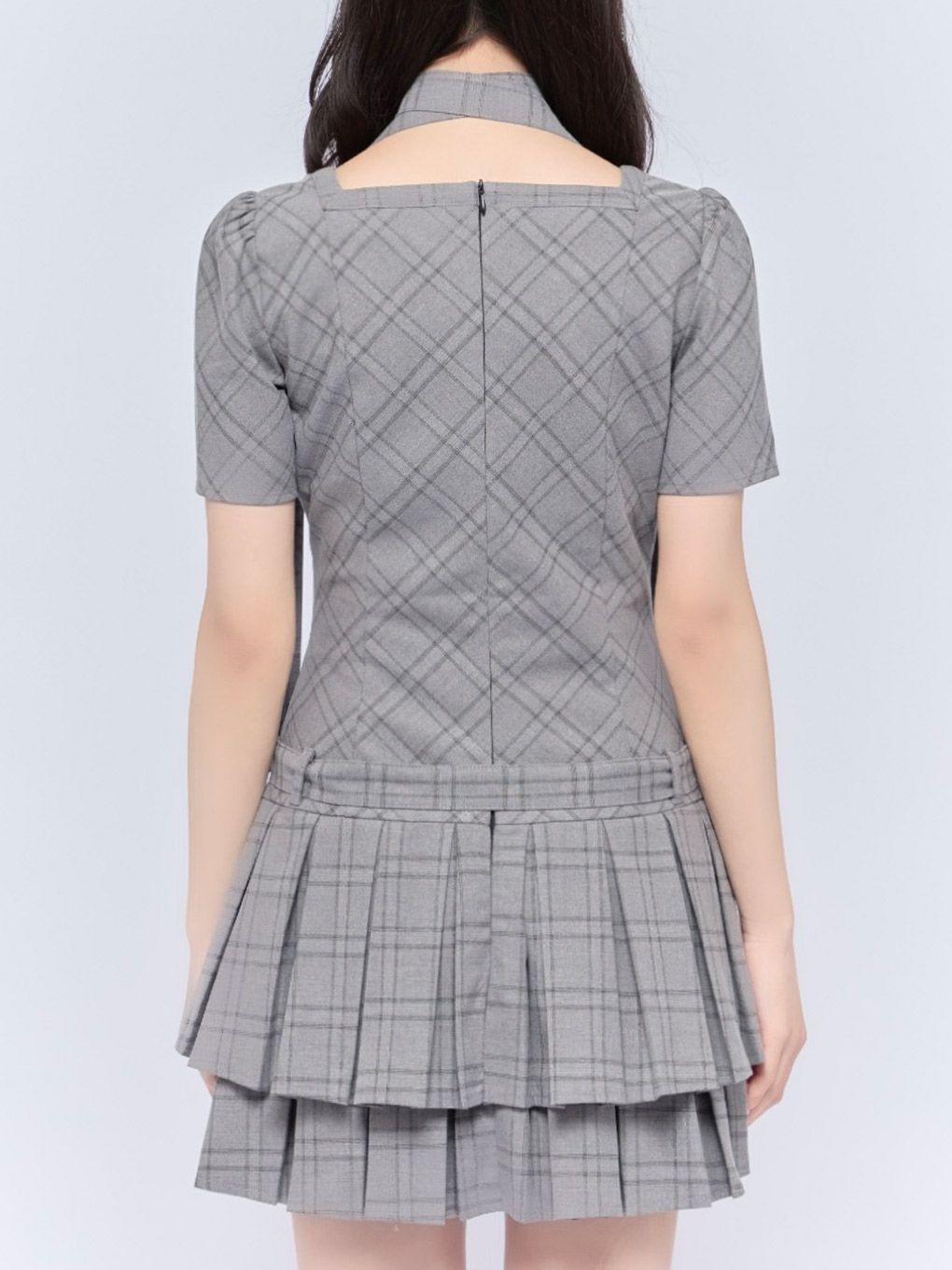 【BUBBLES】スクエアプリーツワンピース