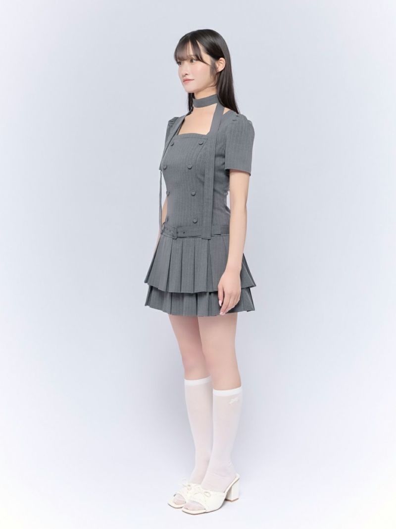 BUBBLES ガーリープリーツワンピース ブラック M bubbles ガーリープリーツワンピース ブラック