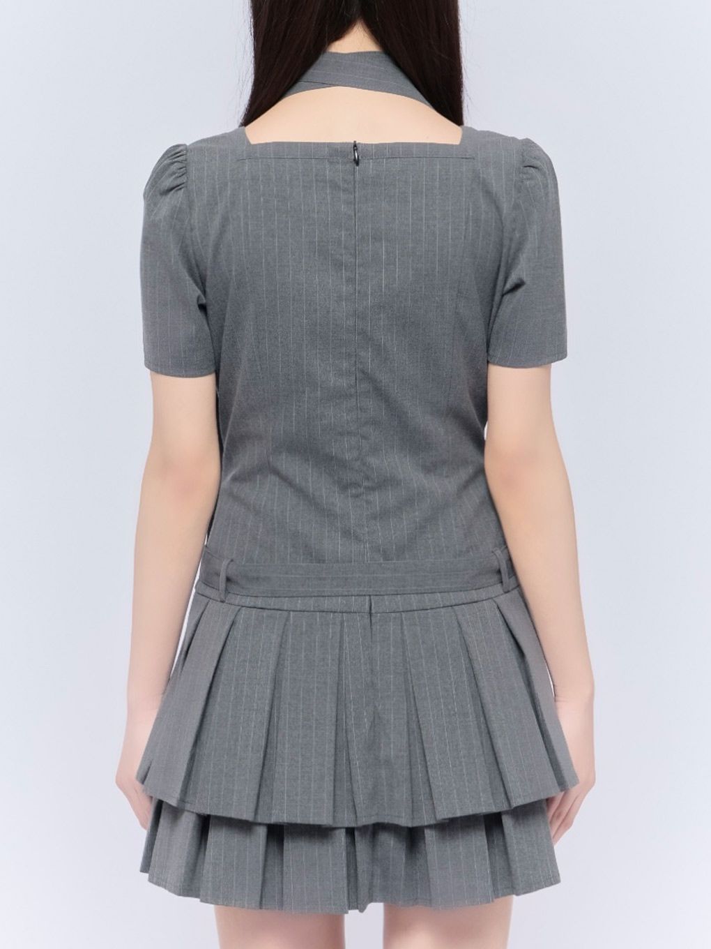 【BUBBLES】スクエアプリーツワンピース