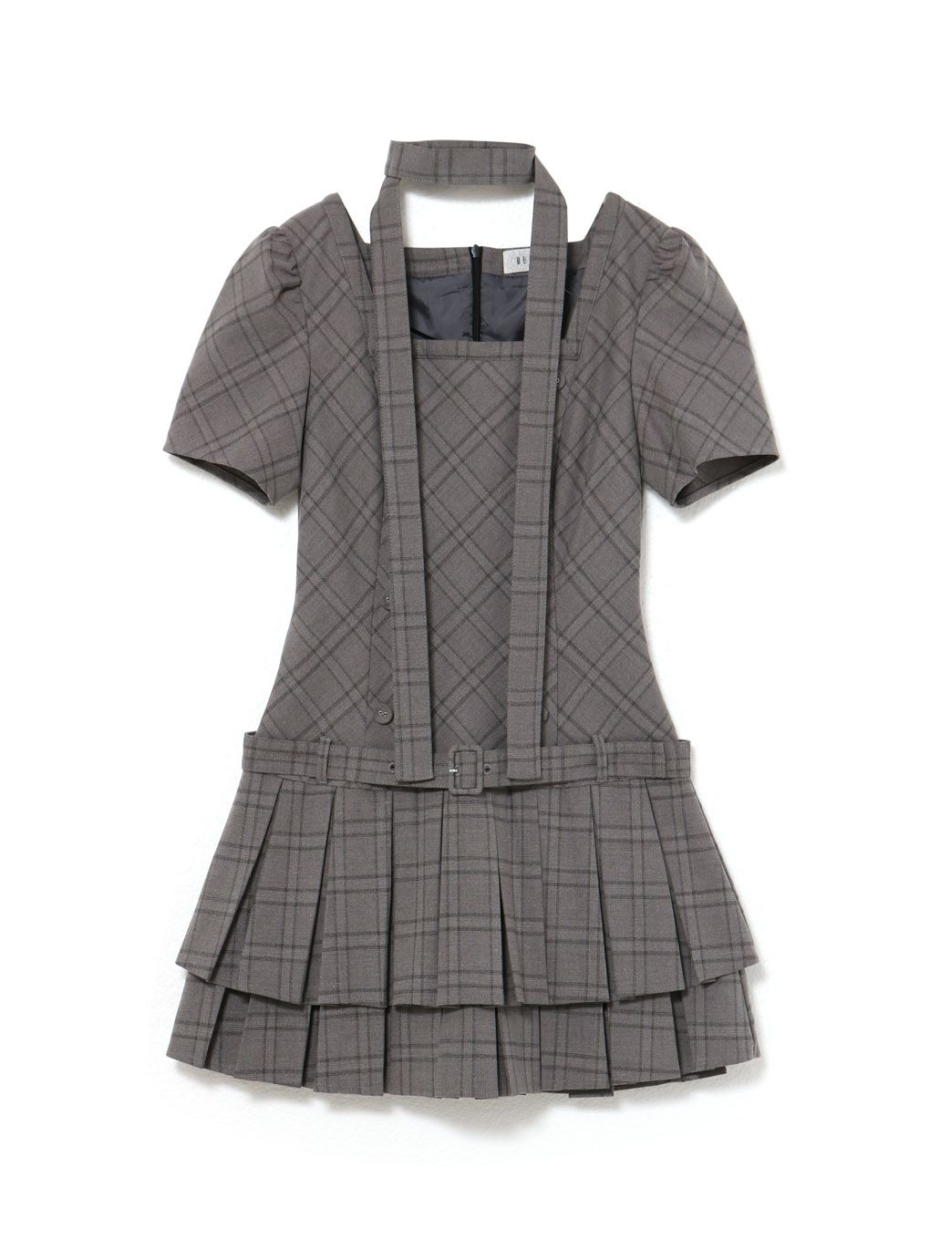 【BUBBLES】スクエアプリーツワンピース