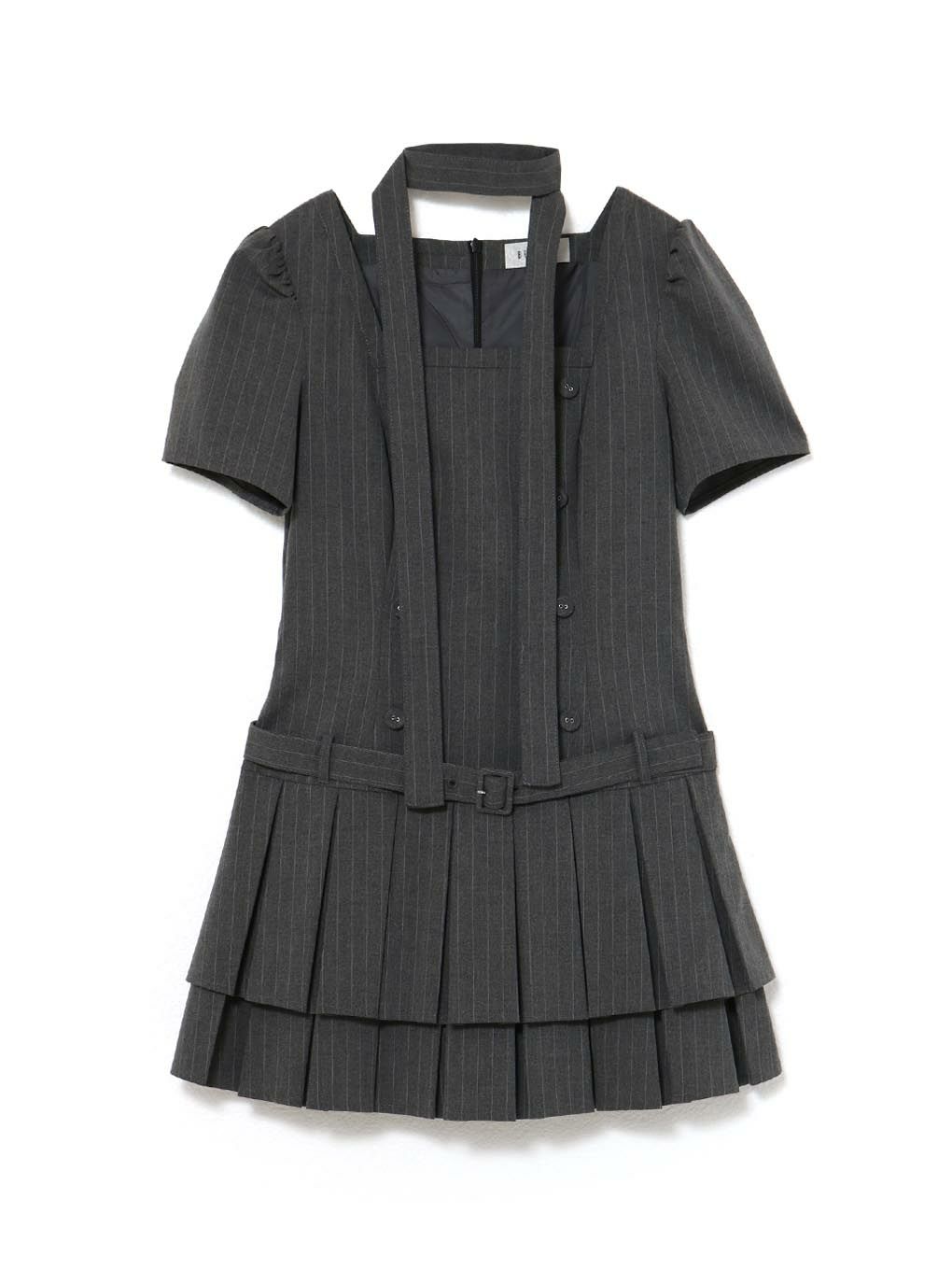 【BUBBLES】スクエアプリーツワンピース