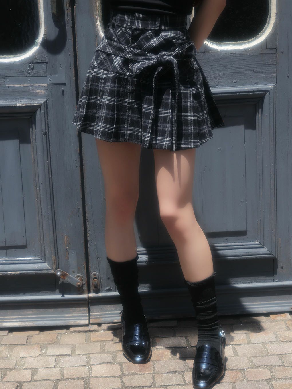 【BUBBLES】リボンプリーツスカパン