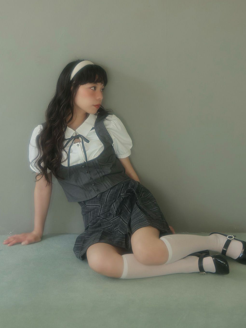 【BUBBLES】リボンプリーツスカパン