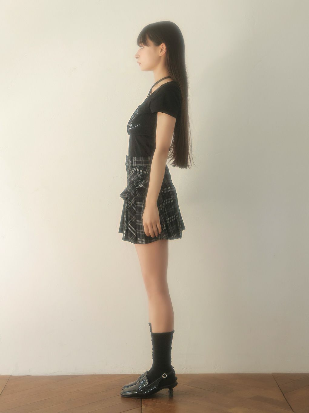 【BUBBLES】リボンプリーツスカパン