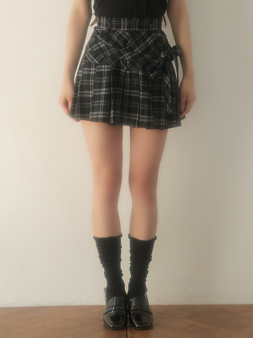 【BUBBLES】リボンプリーツスカパン