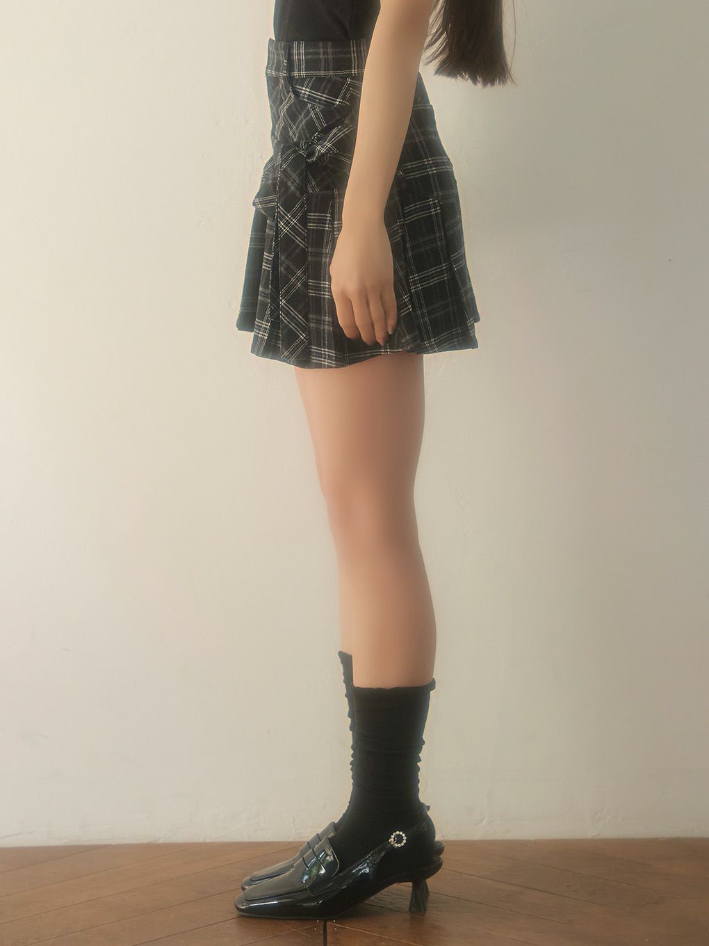 【BUBBLES】リボンプリーツスカパン