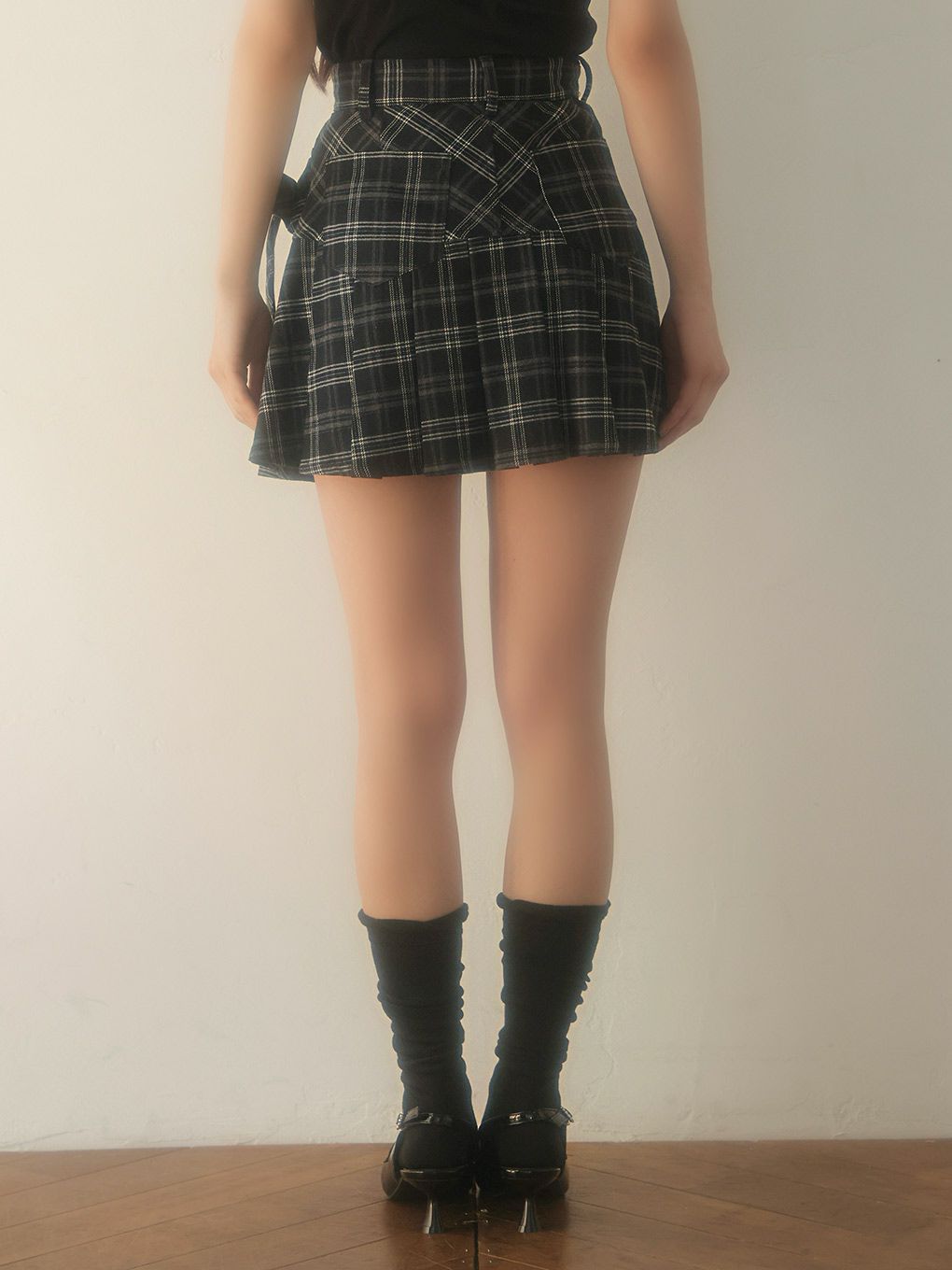 【BUBBLES】リボンプリーツスカパン