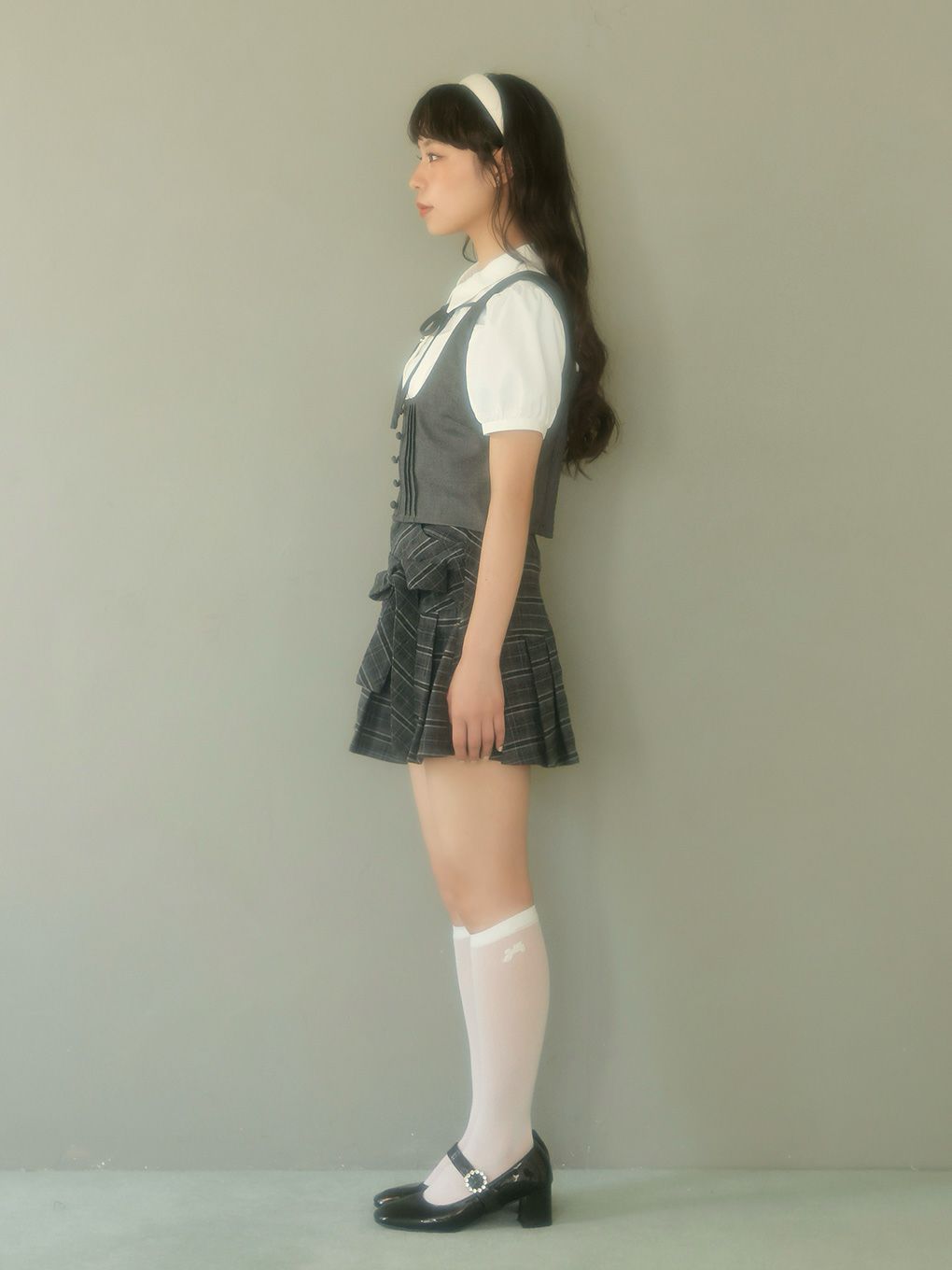 【BUBBLES】リボンプリーツスカパン