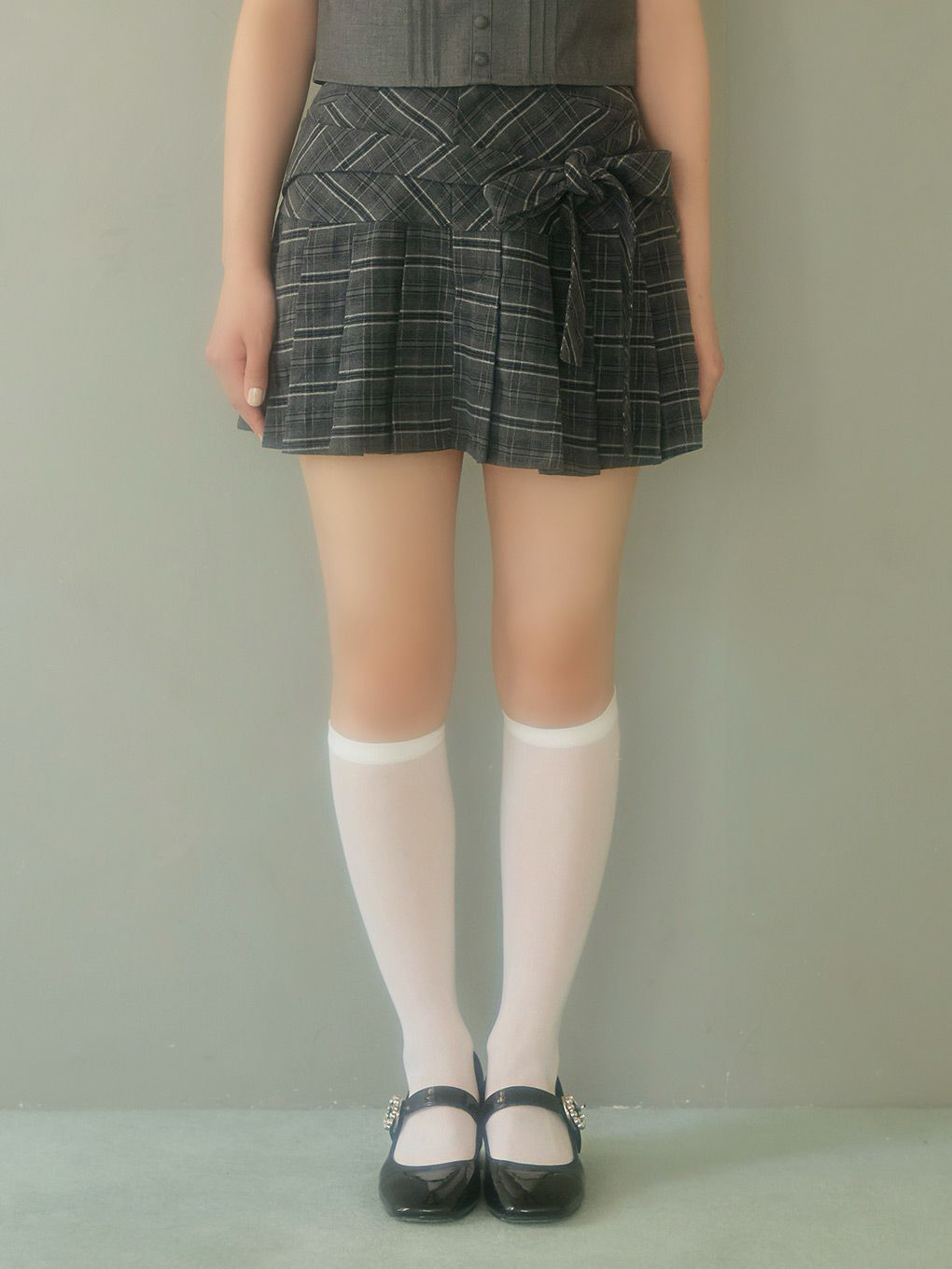 【BUBBLES】リボンプリーツスカパン