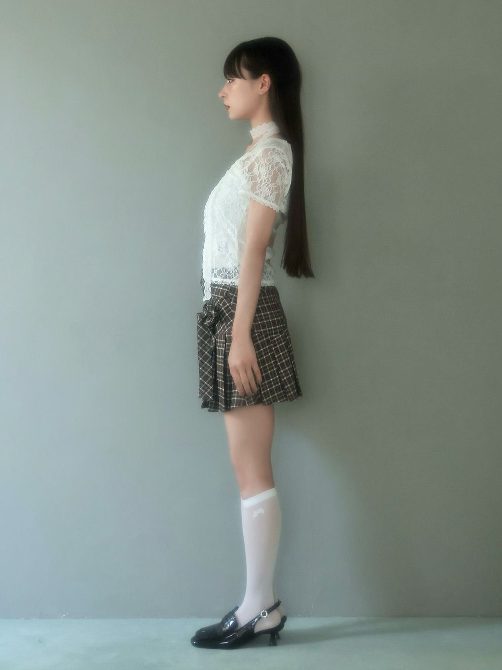 【BUBBLES】リボンプリーツスカパン