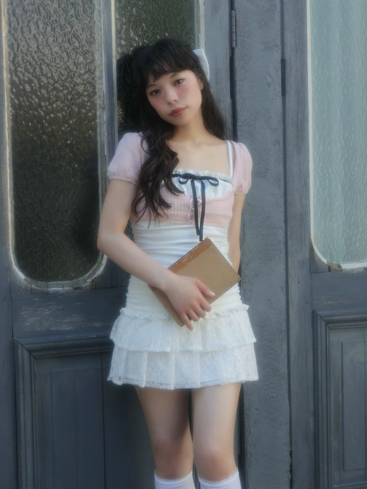 BUBBLES オープンネックスウェットトップス グレー Ssize KNIT | sparkling mall online store