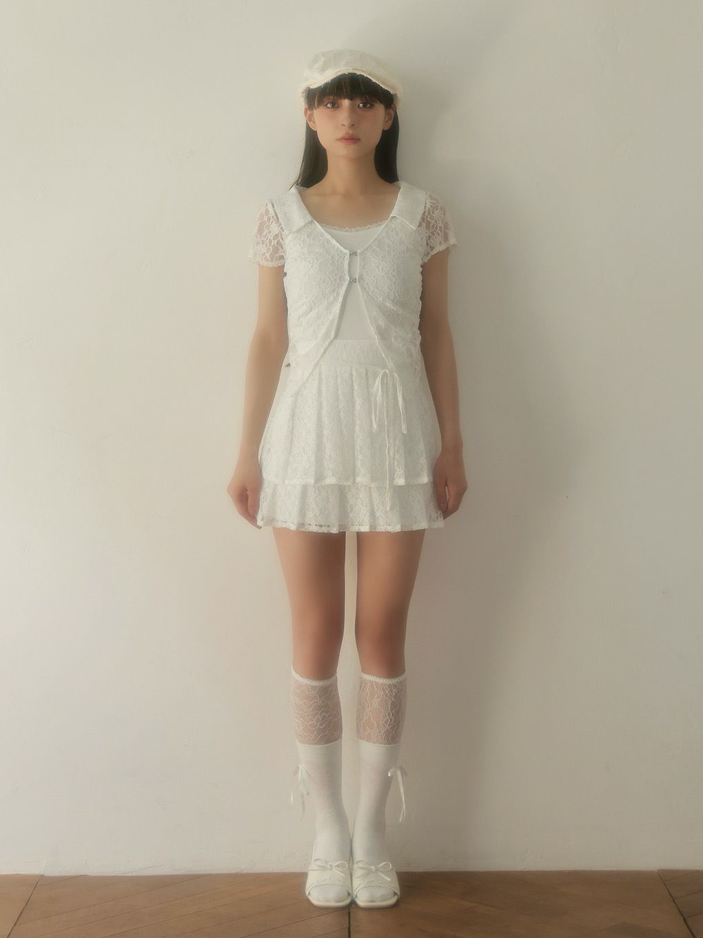 【BUBBLES】レースレイヤードトップス