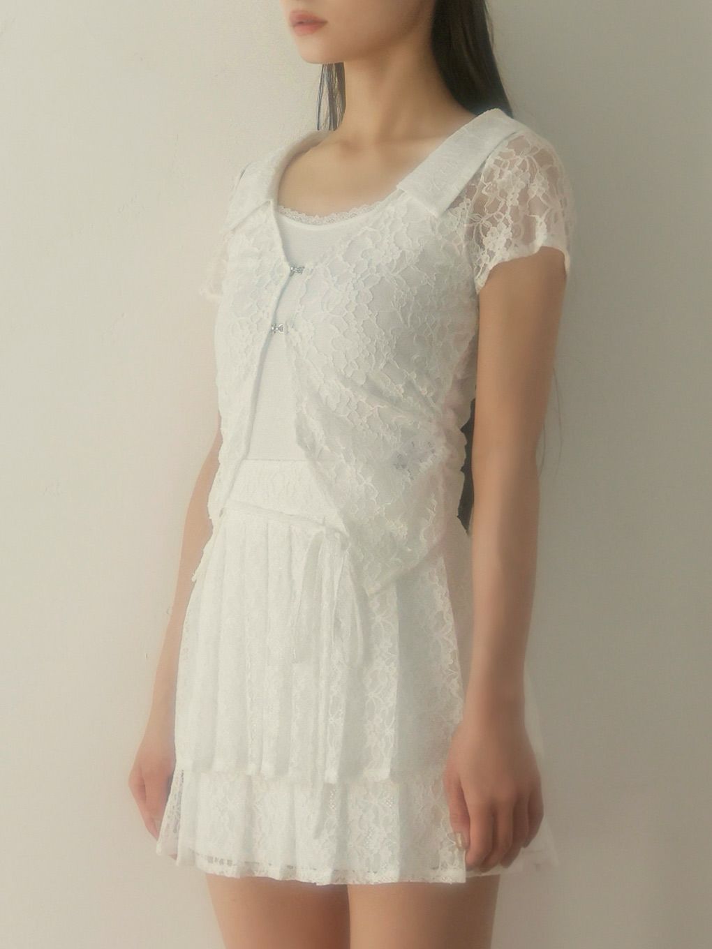 【BUBBLES】レースレイヤードトップス