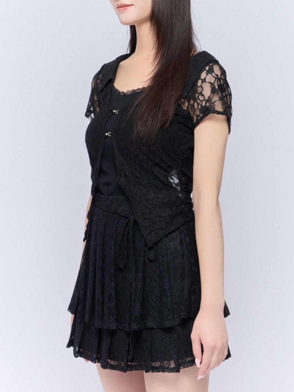 【BUBBLES】レースレイヤードトップス