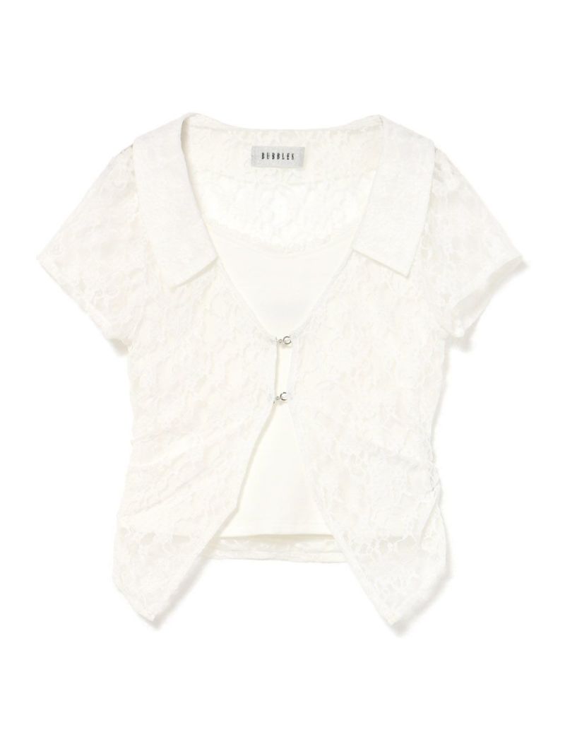 【BUBBLES】スクエアレーストップス BUBBLES】スクエアレーストップス | sparkling mall online store