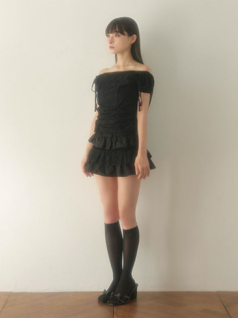 bubbles レースフーディートップス グレー BUBBLES】レースフーディートップス | sparkling mall online store