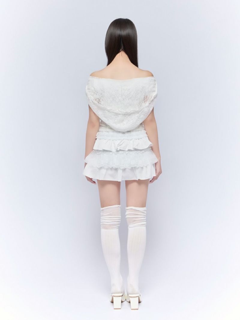 BUBBLES】レースフーディートップス | sparkling mall online store