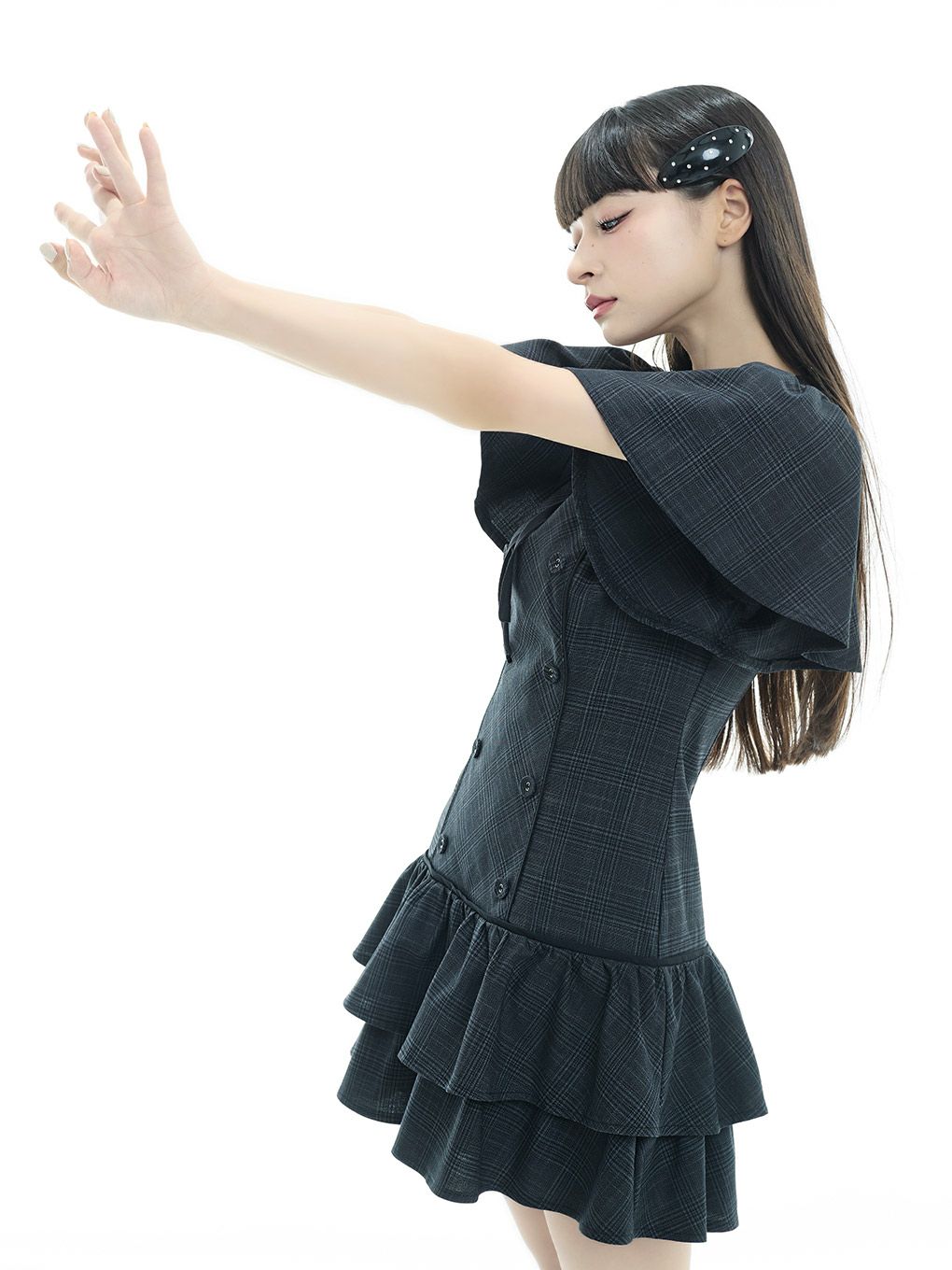 【BUBBLES】フレアティアードワンピース