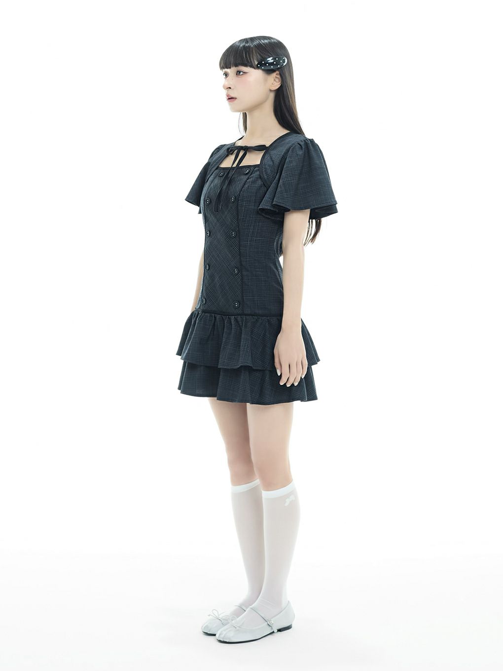 【BUBBLES】フレアティアードワンピース