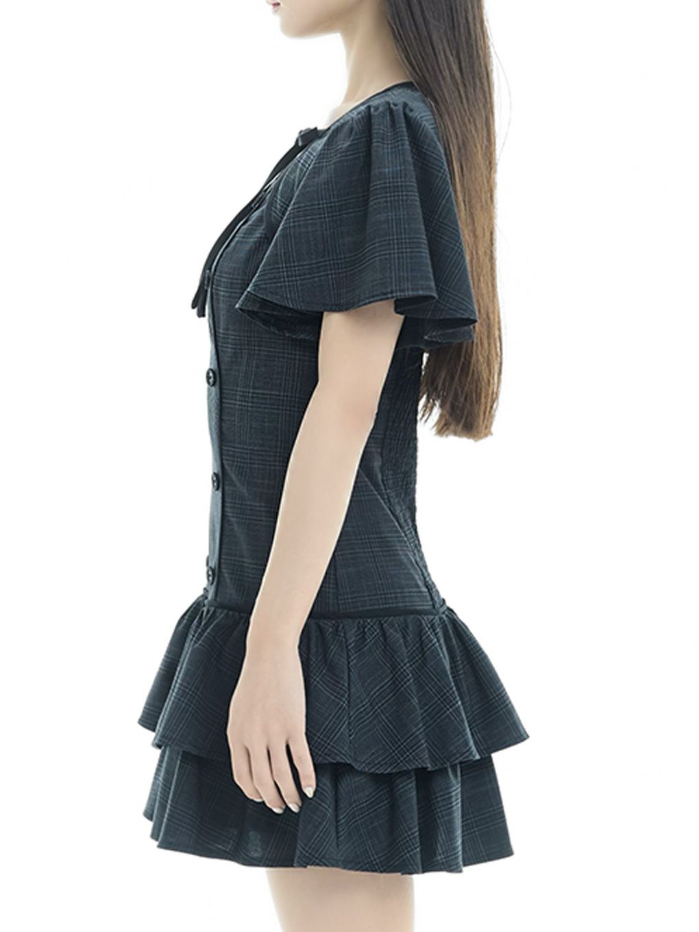 【BUBBLES】フレアティアードワンピース