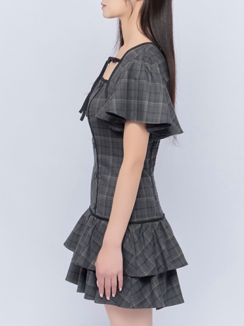 【BUBBLES】フレアティアードワンピース