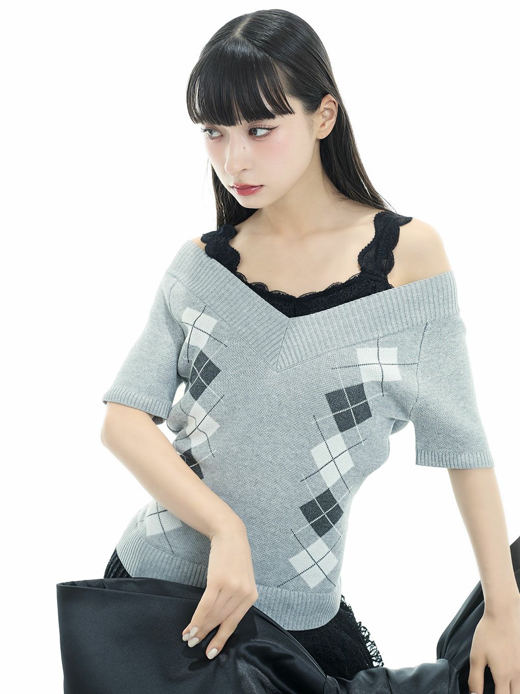 【BUBBLES】レイヤードプリーツワンピース