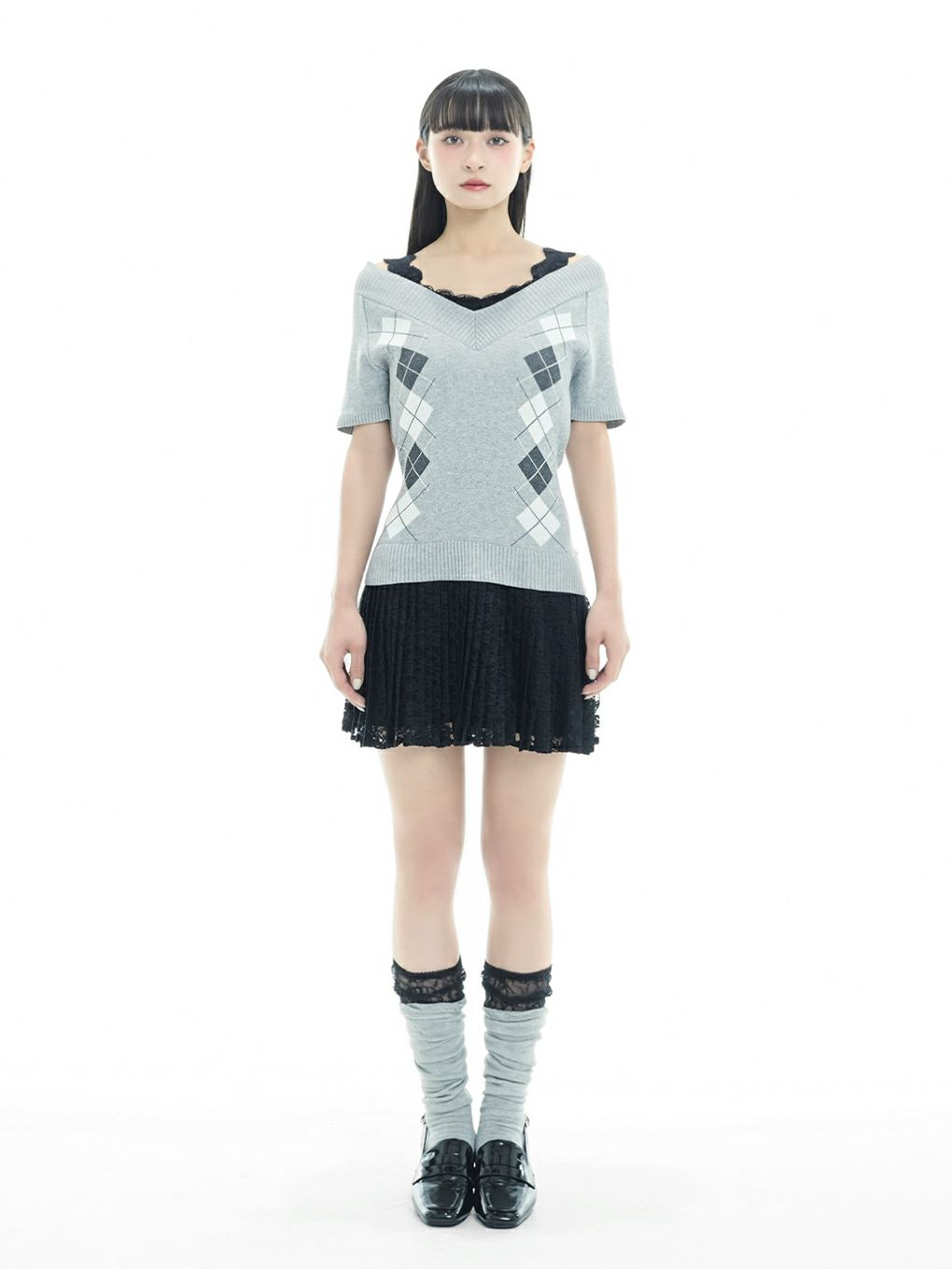 【BUBBLES】レイヤードプリーツワンピース