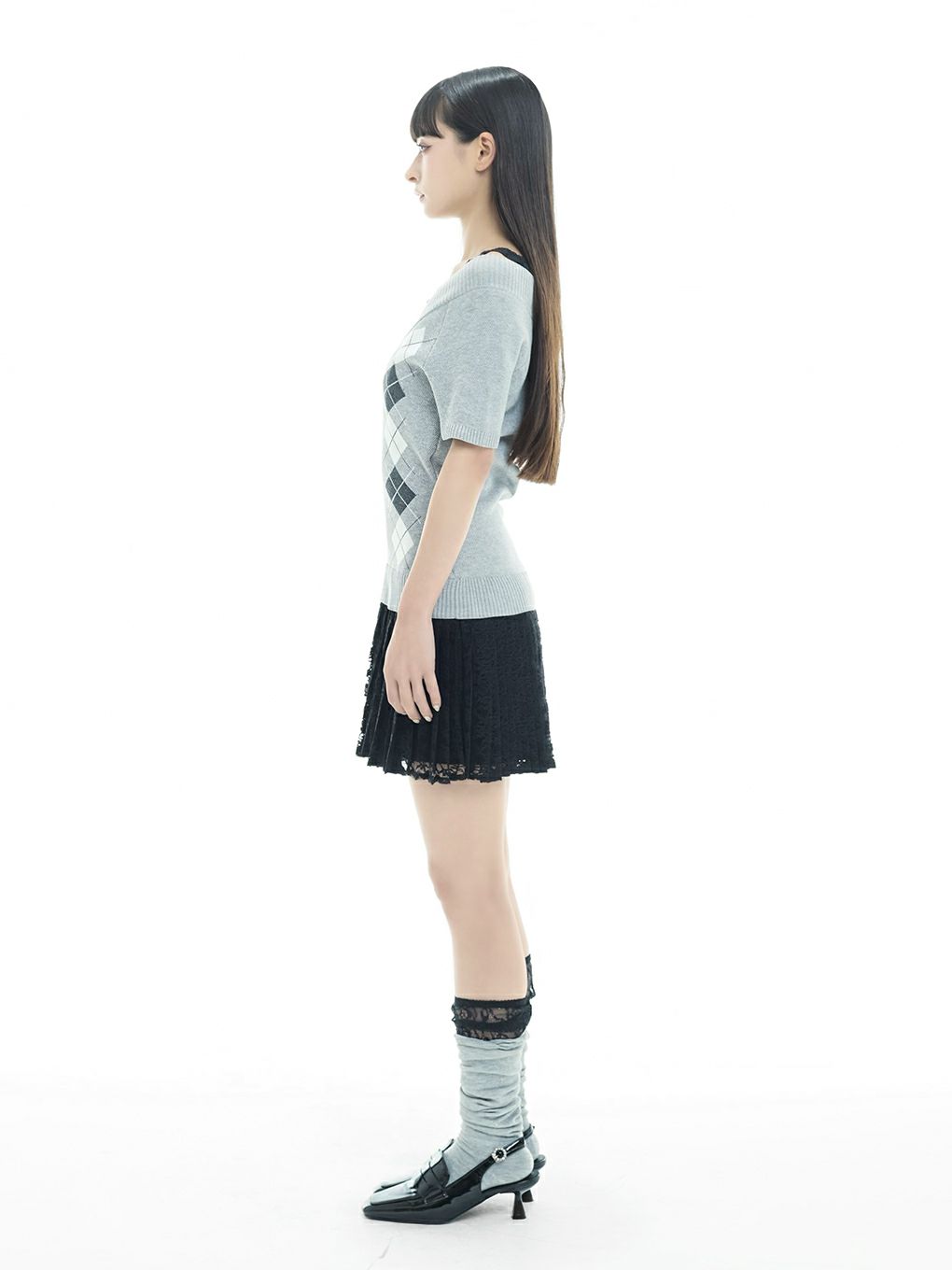 【BUBBLES】レイヤードプリーツワンピース