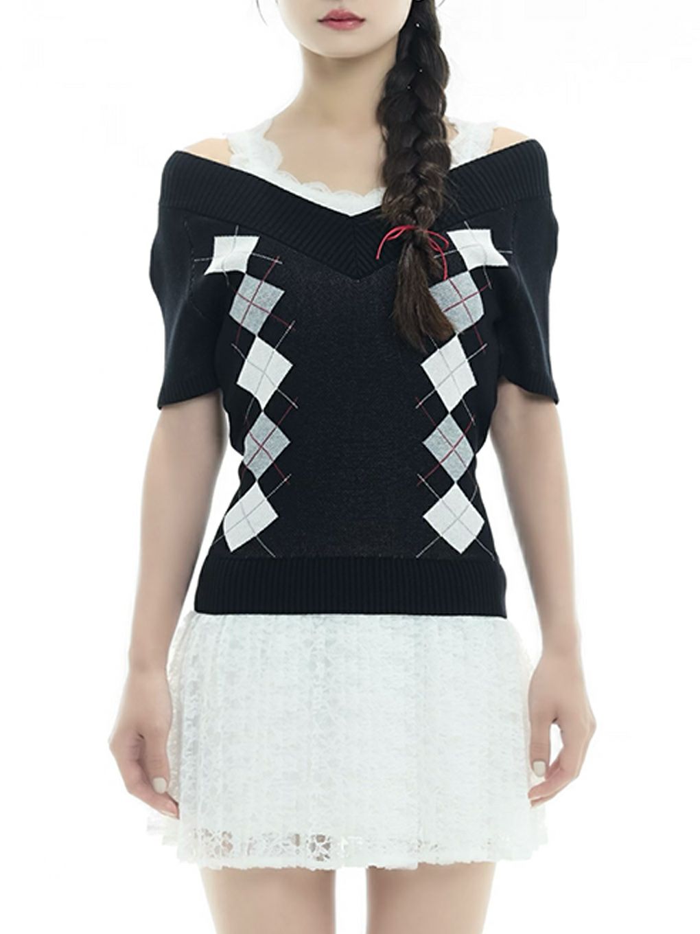 【BUBBLES】レイヤードプリーツワンピース