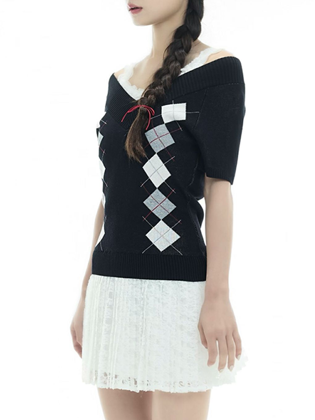 【BUBBLES】レイヤードプリーツワンピース