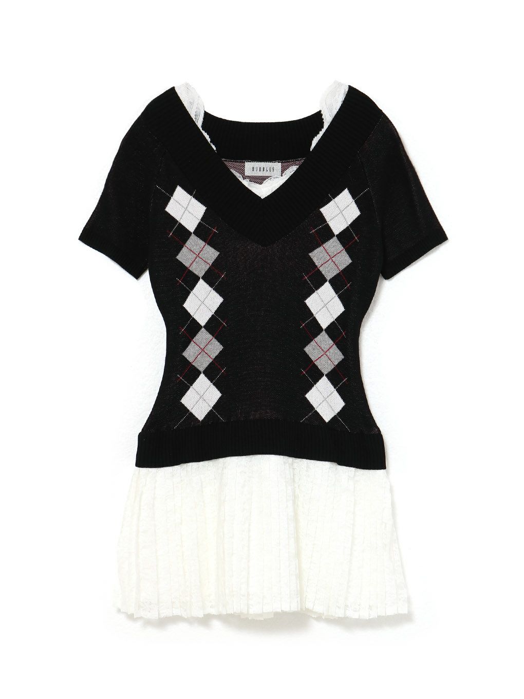 【BUBBLES】レイヤードプリーツワンピース