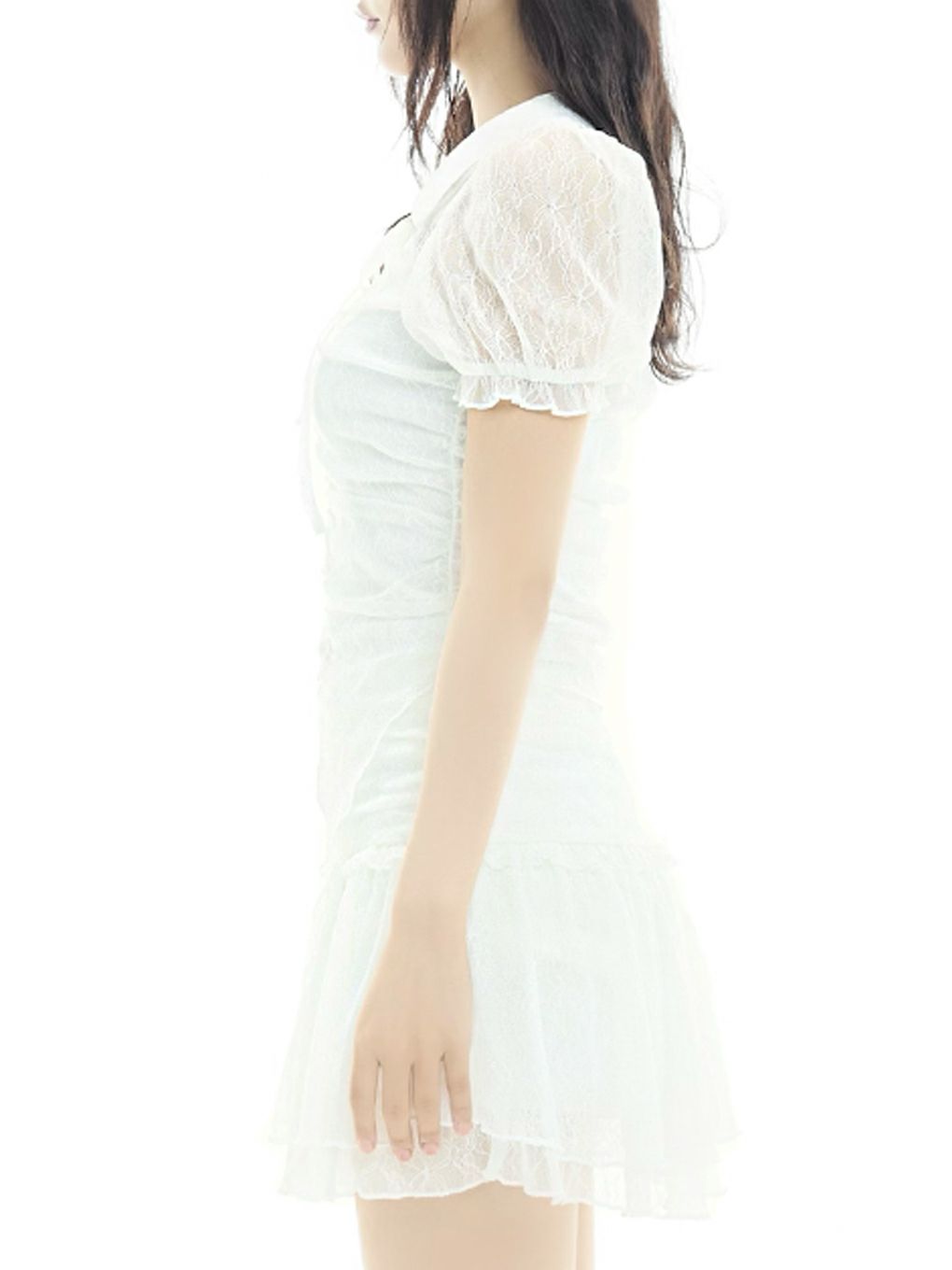 【BUBBLES】リボンレースブラウス