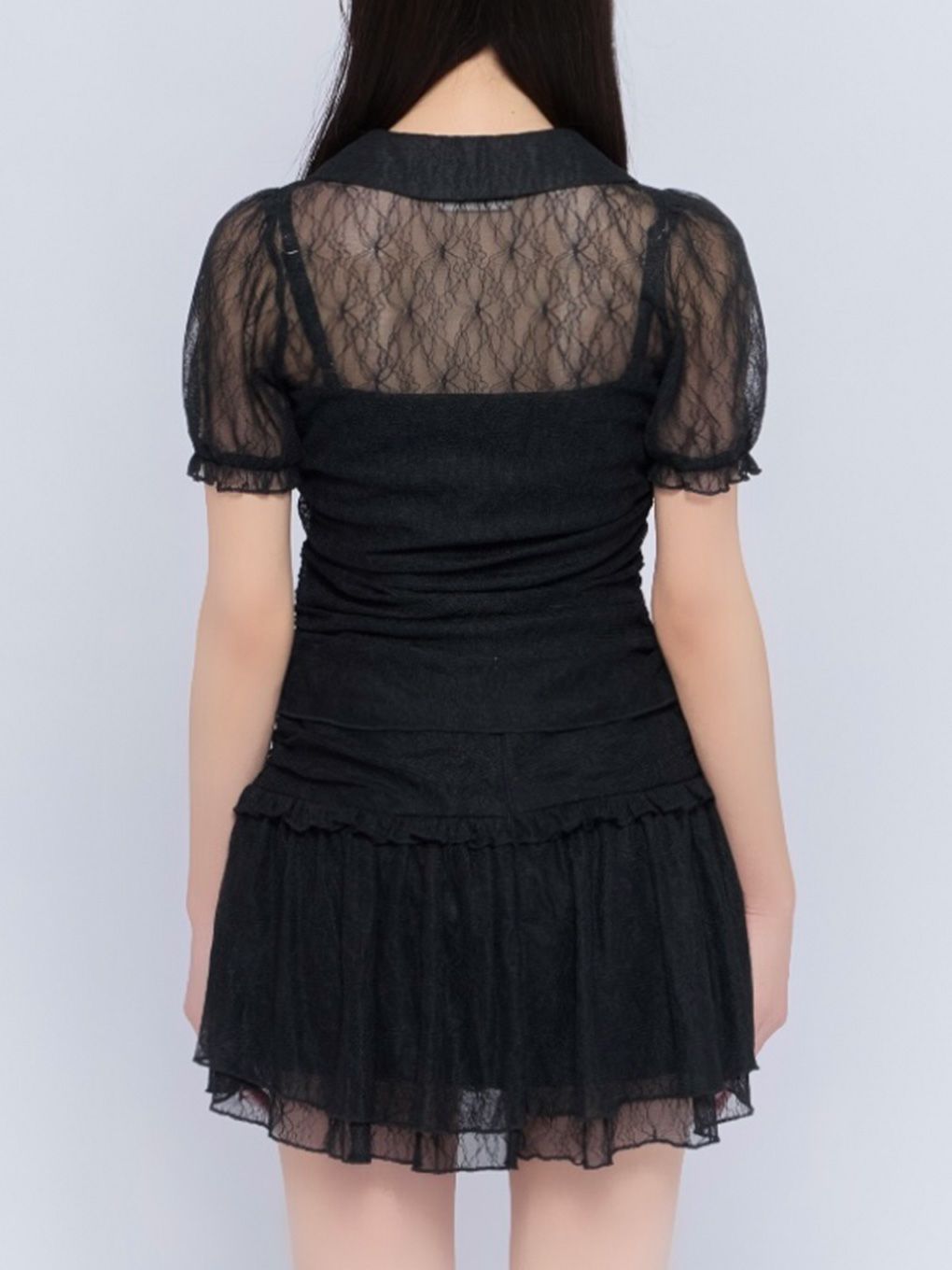 【BUBBLES】リボンレースブラウス