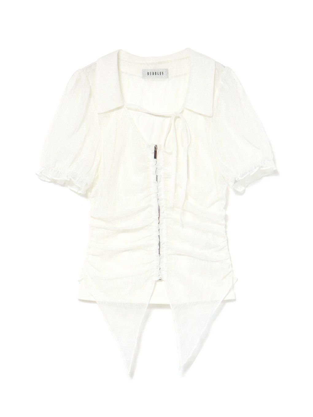 【BUBBLES】リボンレースブラウス