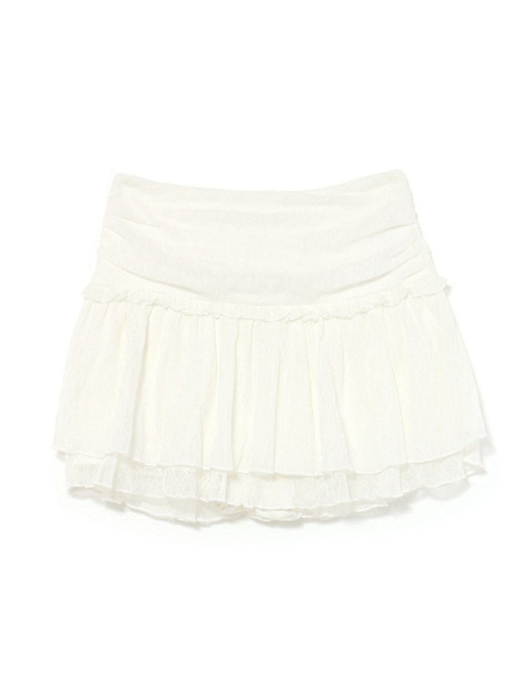 【BUBBLES】ギャザーフレアレーススカパン